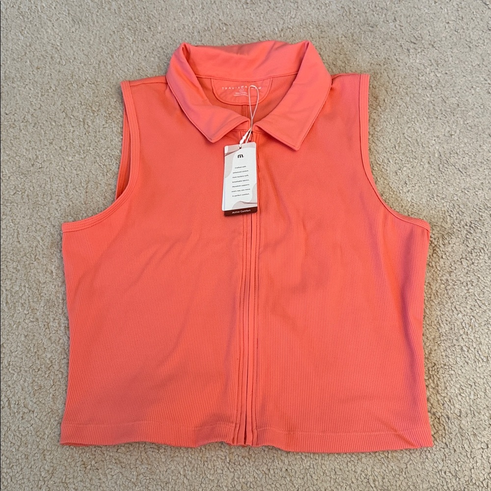 TravisMathew Women's Midline MoveKnit Sleeveless Golf Polo - L - Picture 3 of 5